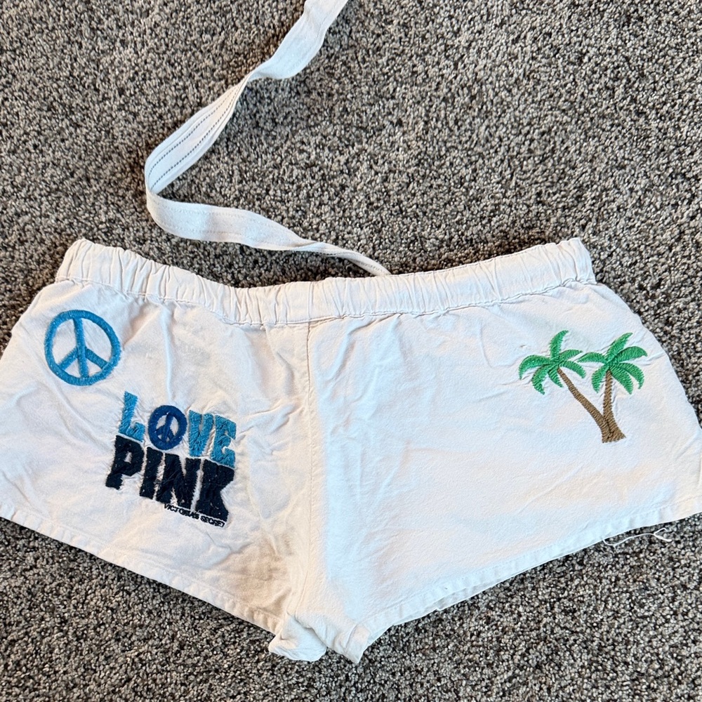 PINK Victoria's Secret  White sleep Shorts - Picture 3 of 5